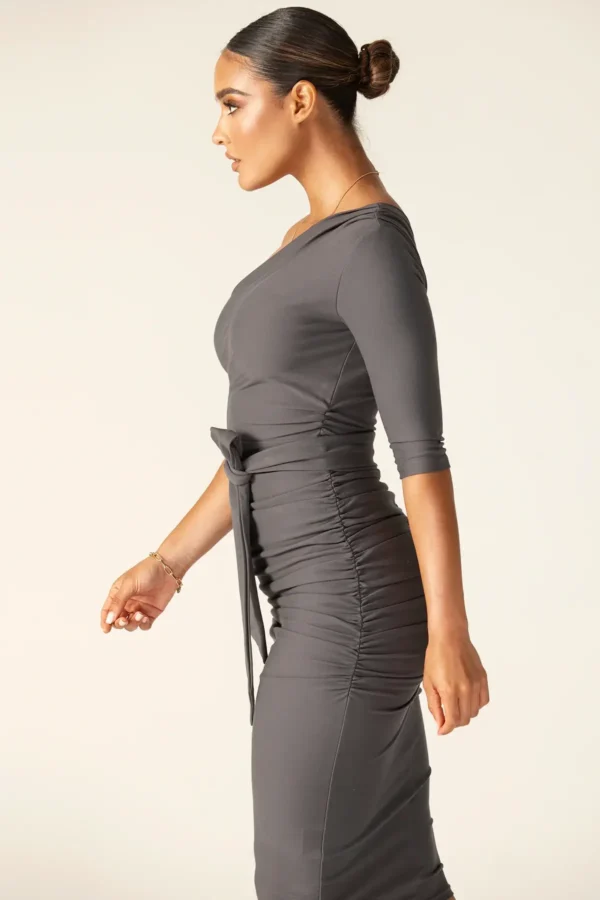Dolly Elegant Bodycon Dress (Gray) - Image 4
