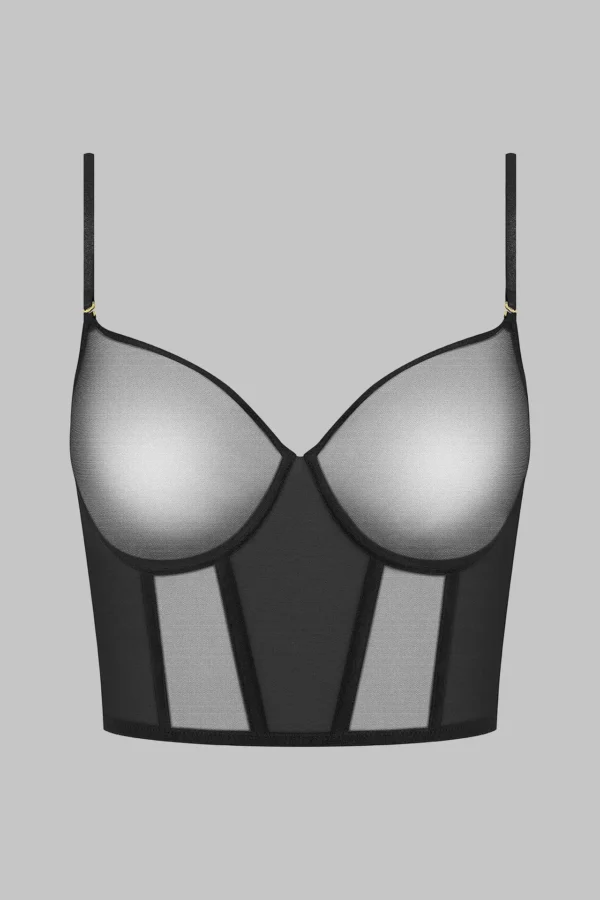L'AMOUREUSE BUSTIER BRA - BLACK - Image 4