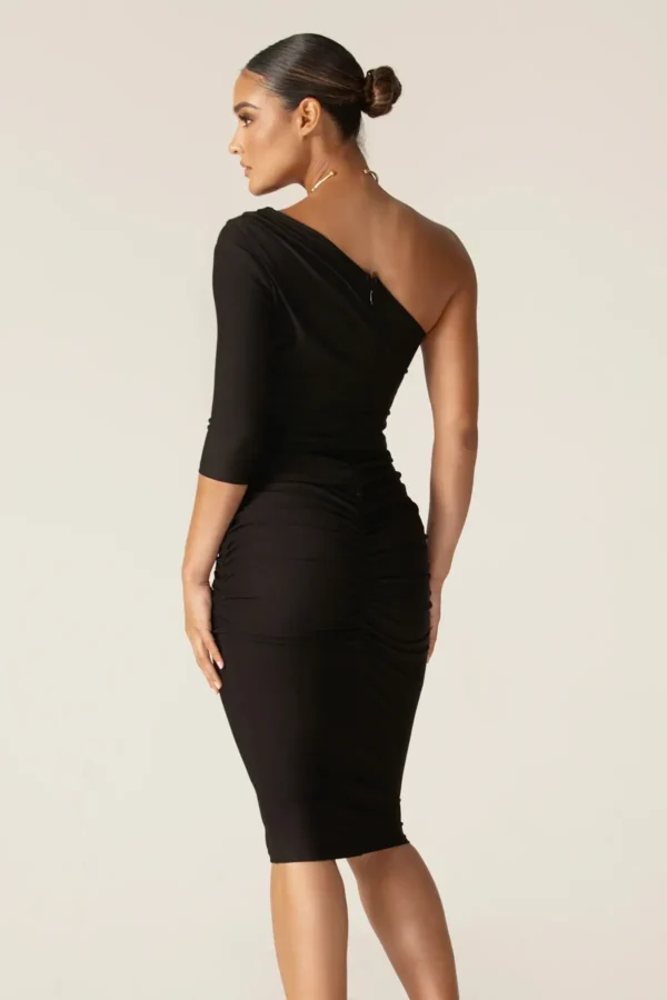 Dolly Elegant Bodycon Dress (Black) - Image 2