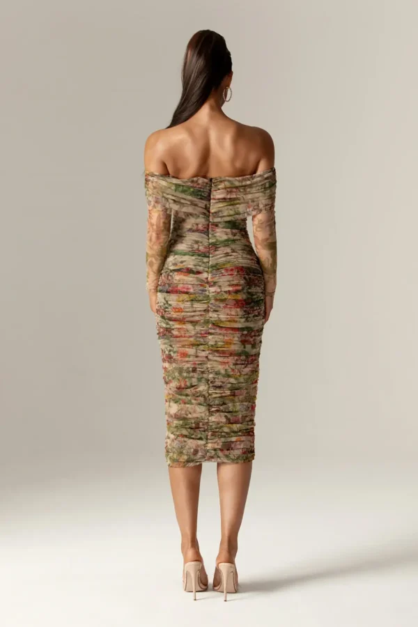 Hayley Off Shoulder Midi Dress - Image 5