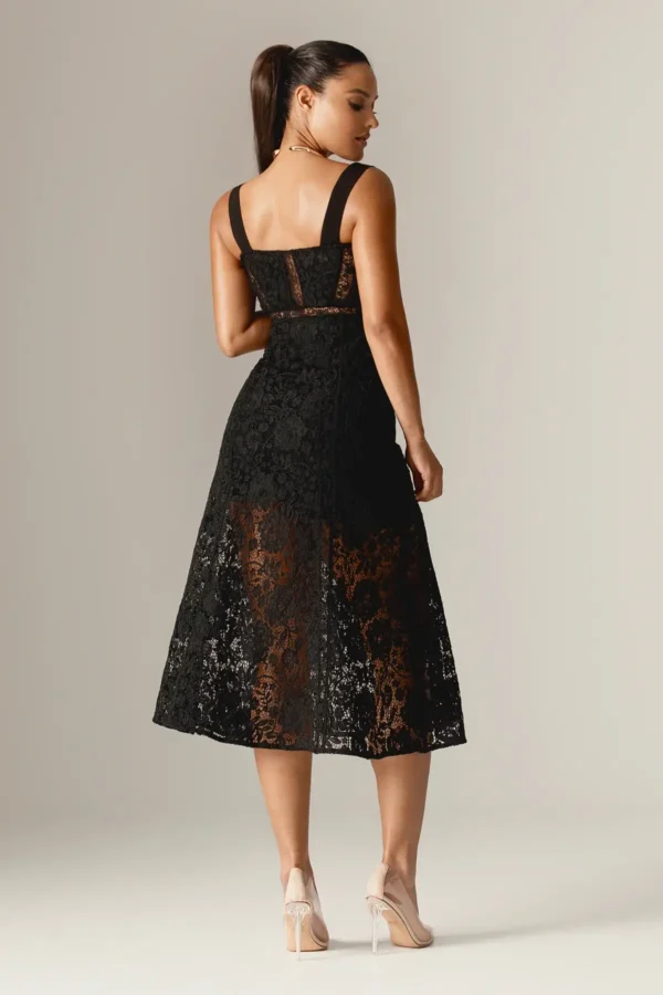 Harley Straps Lace Guipure Midi Dress - Image 6