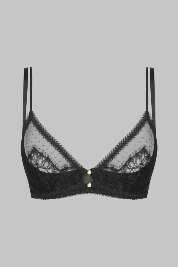 Inspiration Divine - Quarter Cup Bra - Black - Image 4
