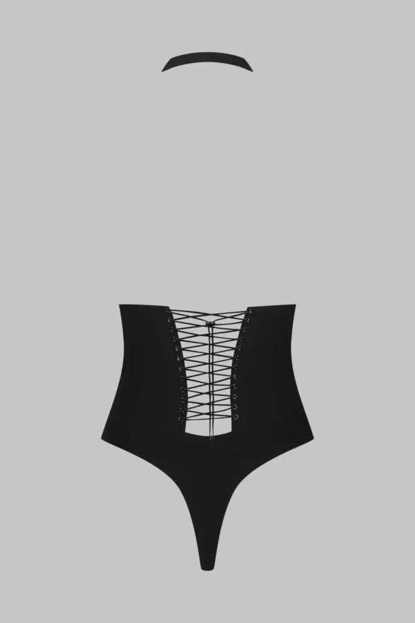 Nuit Infinie - Open back thong body - Black - Image 3