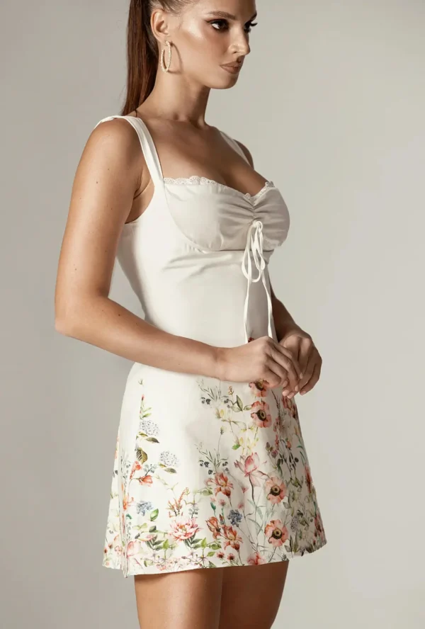 Keisha Cotton Mini Dress – Floral Print - Image 5